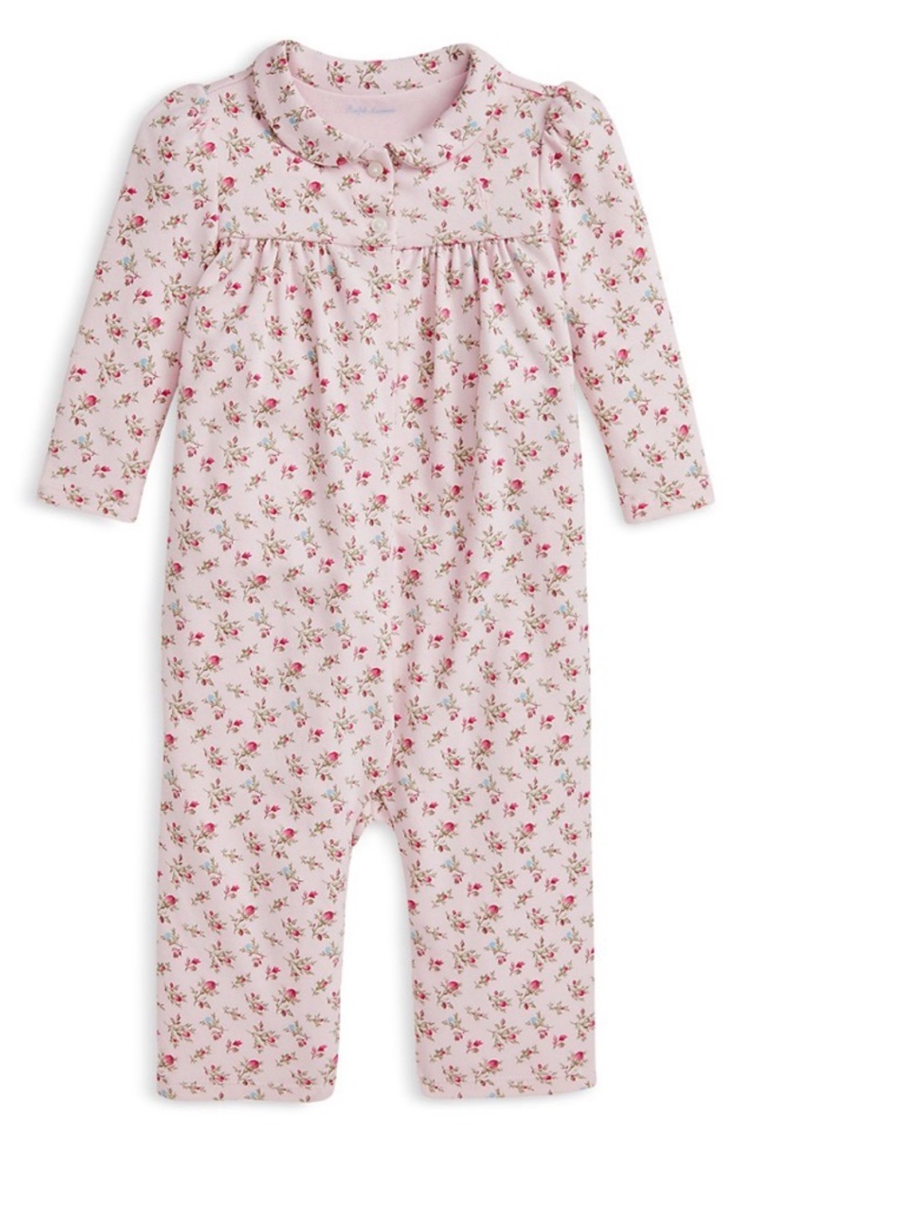 Pink Floral Baby One-Piece Romper